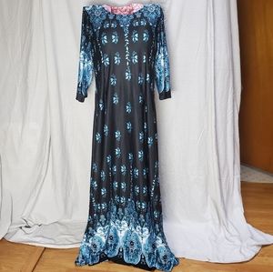 *sold* Silky boho maxi dress with pockets